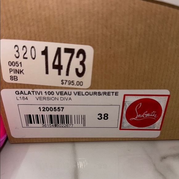 Christian Louboutin Pink Galativi 100 High Heels size 38 - Picture 2 of 5